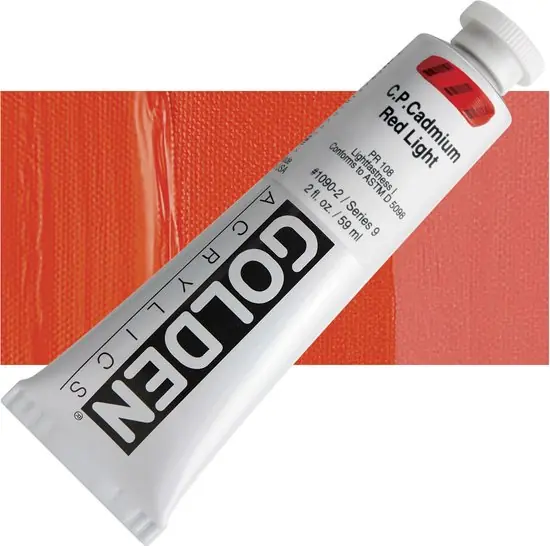 Golden heavy body acryl 60ml – S9 – 1090 cadmium red light Lage Prijs