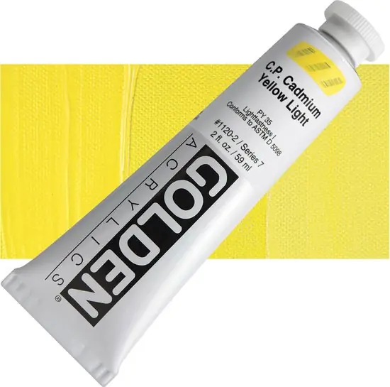 Golden heavy body acryl 60ml – S7 – 1120 cadmium yellow light Populair