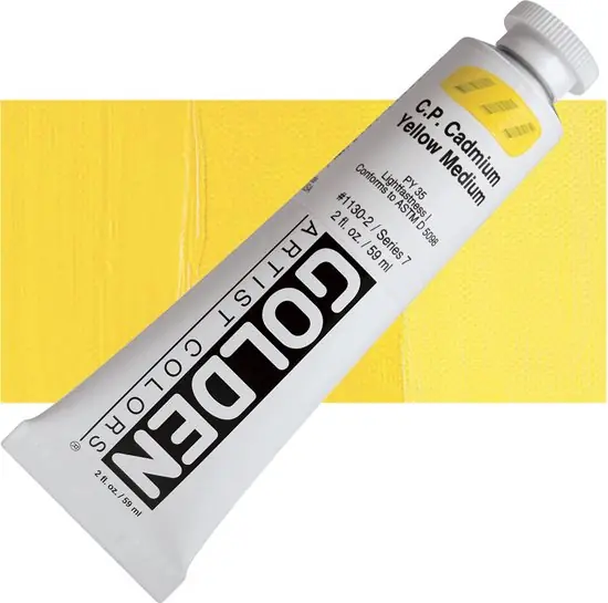 Golden heavy body acryl 60ml – S7 – 1130 cadmium yellow medium Flitsaanbieding