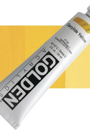 Bestel Nu Golden heavy body acryl 60ml – S6 – 1147 diarylide yellow