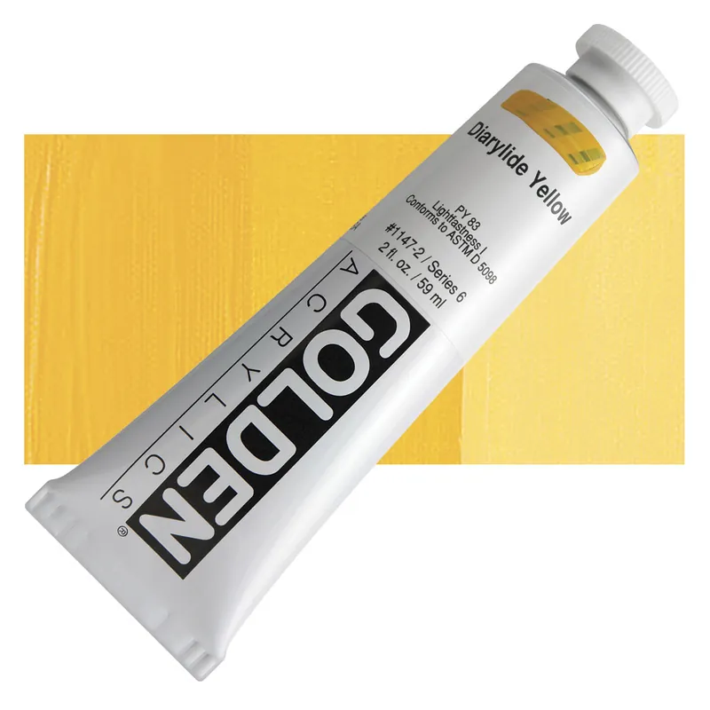 Bestel Nu Golden heavy body acryl 60ml – S6 – 1147 diarylide yellow