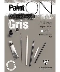 Clairefontaine Paint on – grijs A4 250gr Speciale Aanbieding