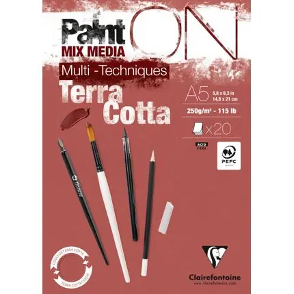 Uitverkoop Clairefontaine Paint on Terra cotta A5 250gr