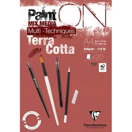 Clairefontaine Paint on Terra cotta A4 250gr Finale Uitverkoop