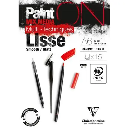 Direct Verzonden Clairefontaine Paint on – Lisse A6 250gr