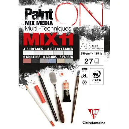 Direct Beschikbaar Clairefontaine Paint on – Mix11 A6 250gr