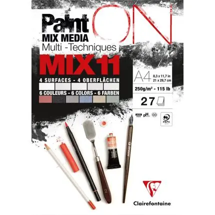 Alleen Vandaag Clairefontaine Paint on – Mix11 A4 250gr