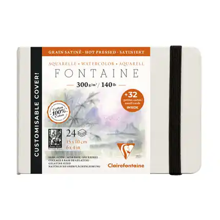 Lage Kosten Clairefontaine Fontaine watercolour book 15×10 300gr 100% katoen
