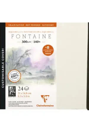 Merkproduct Clairefontaine Fontaine watercolour book 21×14.8 300gr 100% katoen