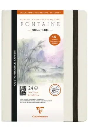 Laatste Kans Clairefontaine Fontaine watercolour book 16×21 300gr 100% katoen