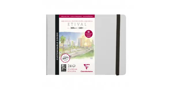 Betrouwbaar Clairefontaine Etival watercolour book 21×14,8 300gr