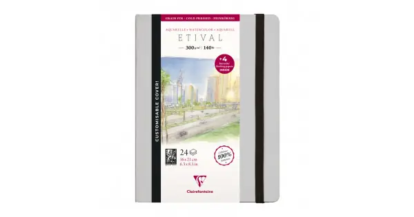 Gecertificeerd Clairefontaine Etival watercolour book 16×21 300gr