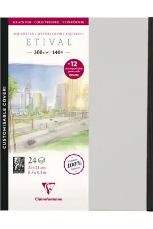 Clairefontaine Etival watercolour book 21×21 300gr Direct Beschikbaar
