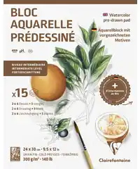 Aanbieding Clairefontaine watercolourpaper pre-drawn 24×30