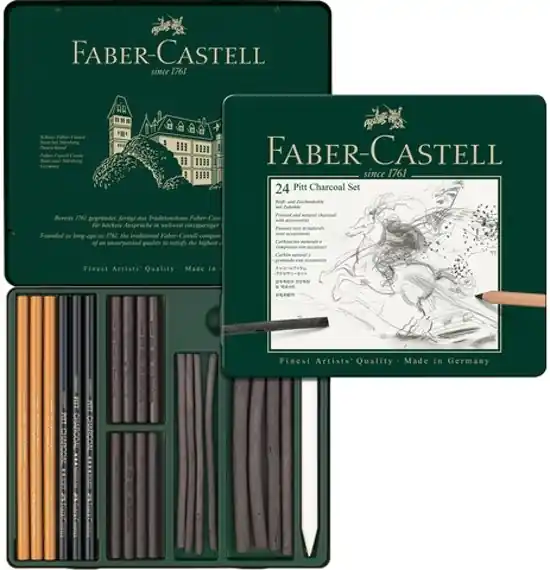 Snelle Levering Faber-Castell Pitt houtskool set 24