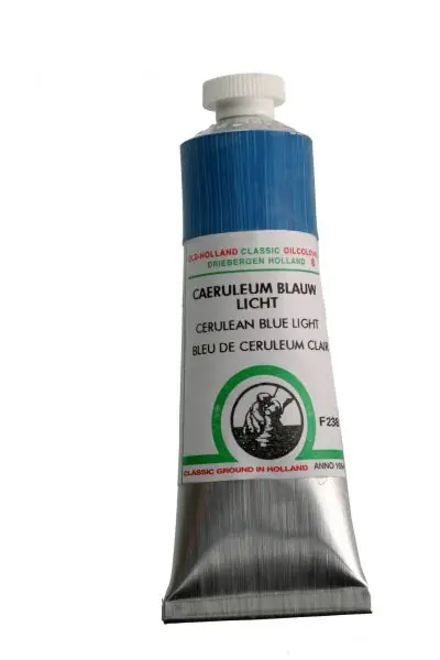 Gecertificeerd Old Holland classic olieverf 18ml – F238 ceruleum blauw licht