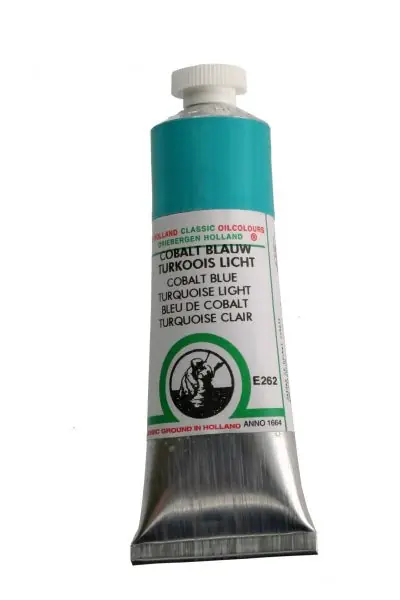 Populair Old Holland classic olieverf 18ml – E262 cobalt blauw turkoois licht