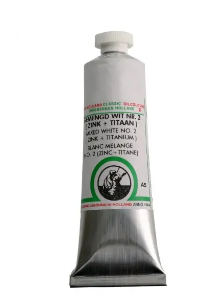 Laatste Versie Old Holland classic olieverf 40ml A5 gemengdwit nr 2 (zink+titaan)