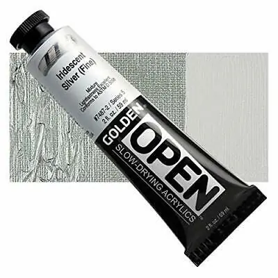 Golden open acryl 60ml – S5 – 7487 iridescent silver (fine) Hete Deal