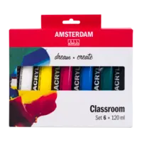 Amsterdam standaard acrylverf – set 6 x 120ml classroom Merkproduct