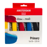 Korting Amsterdam standaard acrylverf – set 5 x 120ml primary