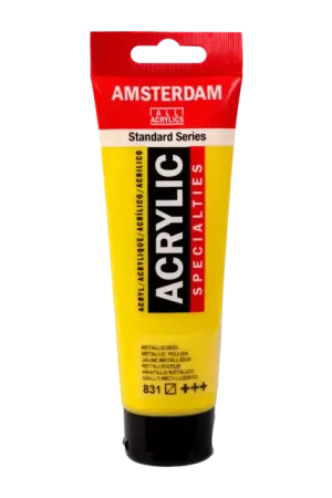 Amsterdam acryl 120ml – 831 metallic geel Gratis Retour