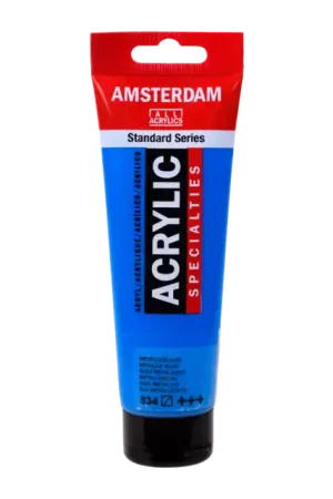 Populair Amsterdam acryl 120ml – 834 metallic blauw