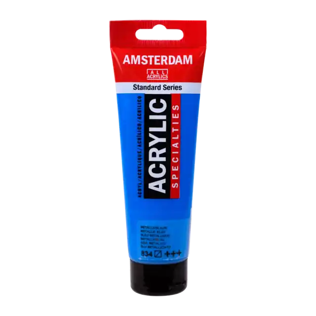 Populair Amsterdam acryl 120ml – 834 metallic blauw