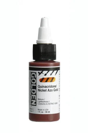 Golden high flow acrylics 30ml – S7 – 8542 quinacridone nickel azo gold Op = Op