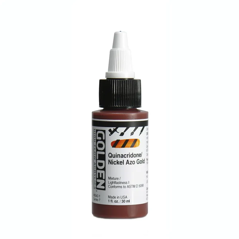 Golden high flow acrylics 30ml – S7 – 8542 quinacridone nickel azo gold Op = Op