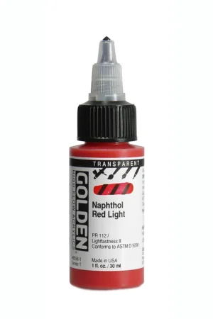 Golden high flow acrylics 30ml – S1 – 8558 napthol red light – transparant Betaalbaar
