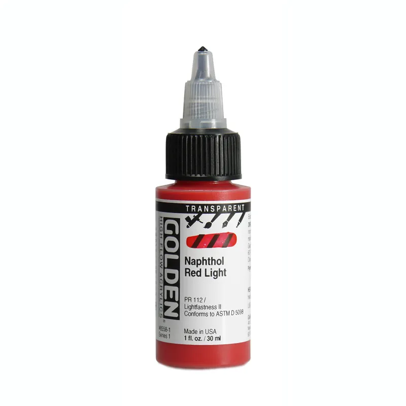 Golden high flow acrylics 30ml – S1 – 8558 napthol red light – transparant Betaalbaar
