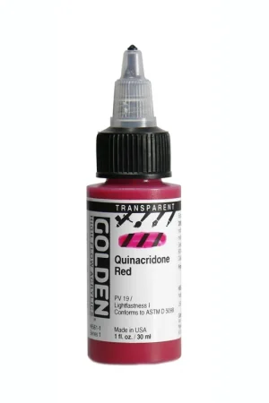 Golden high flow acrylics 30ml – S1 – 8561 quinacridone rood – transparant Veilige Betaling