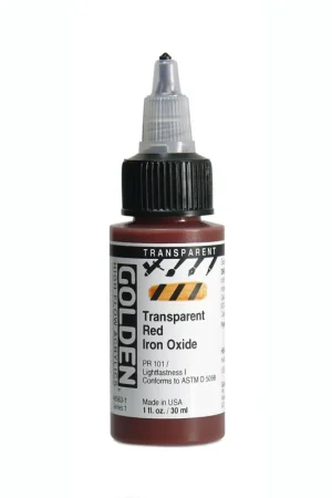 Merkproduct Golden high flow acrylics 30ml – S1 – 8563 transparant red iron oxide