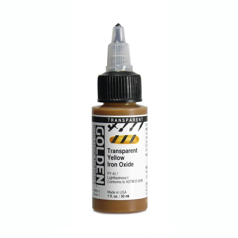 Golden high flow acrylics 30ml – S1 – 8565 transparant yellow iron oxide Laatste Versie