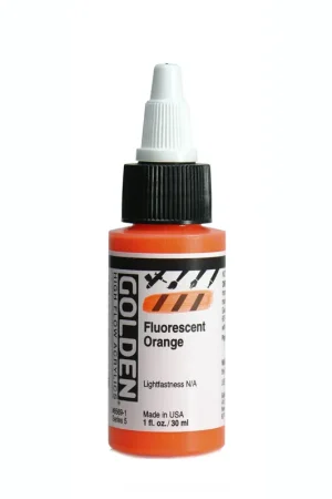 Golden high flow acrylics 30ml – S5 – 8569 fluorescent orange Bestseller