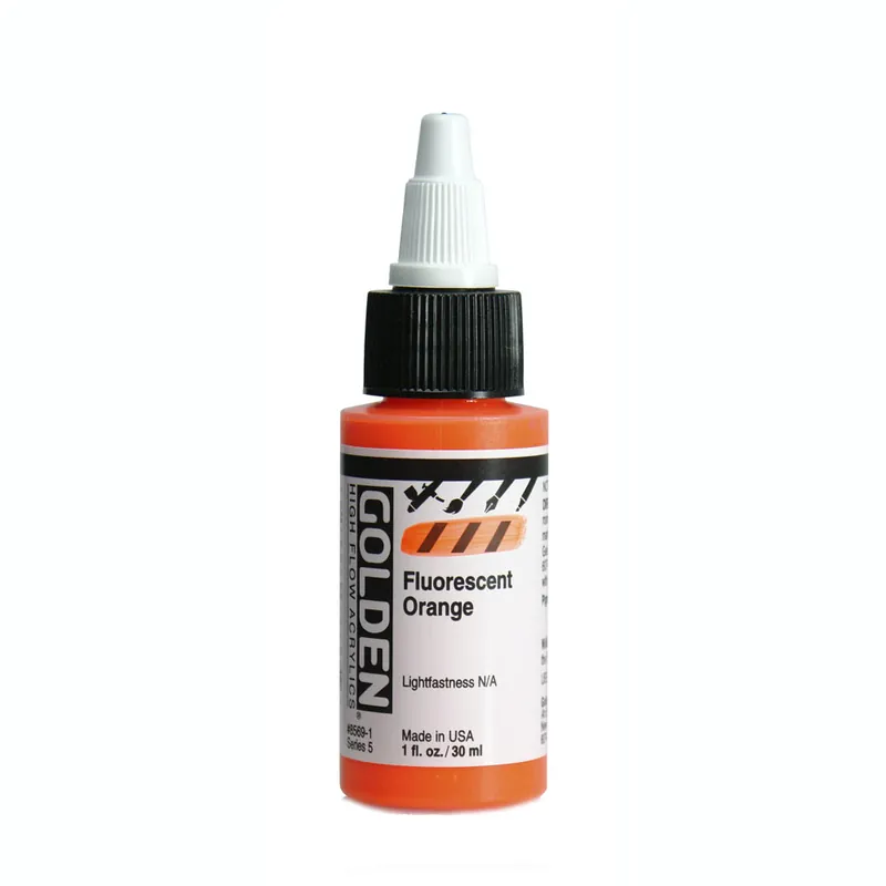 Golden high flow acrylics 30ml – S5 – 8569 fluorescent orange Bestseller