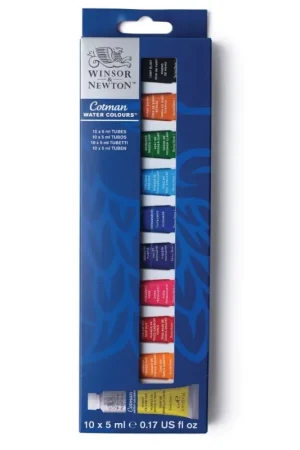 Actieprijs Winsor & Newton cotman aquarel – set 10 x 5ml