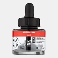 Amsterdam acrylic ink 30ml – 710 neutraal grijs Tijdelijk Beschikbaar