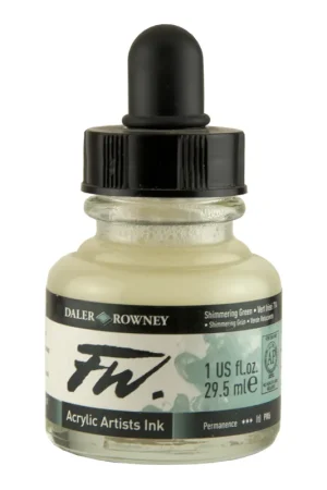 DalerRowney FW acrylic ink 714 shimmering green, 29,5ml Populair