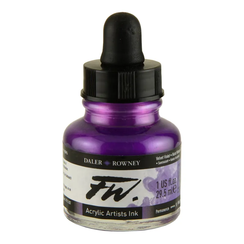 Nu Kopen DalerRowney FW acrylic ink 454 velvet violet, 29,5ml