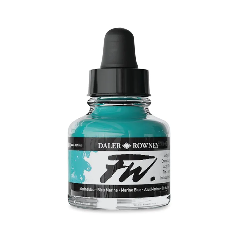 DalerRowney FW acrylic ink 151 blue marine, 29,5ml Populair