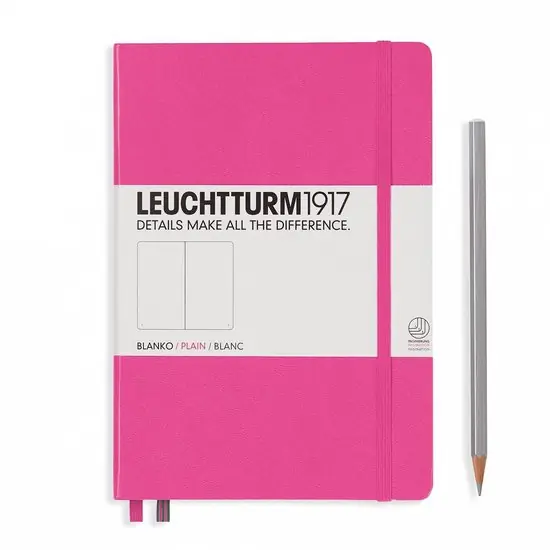 Leuchtturm1917 medium plain new pink Hoge Kwaliteit