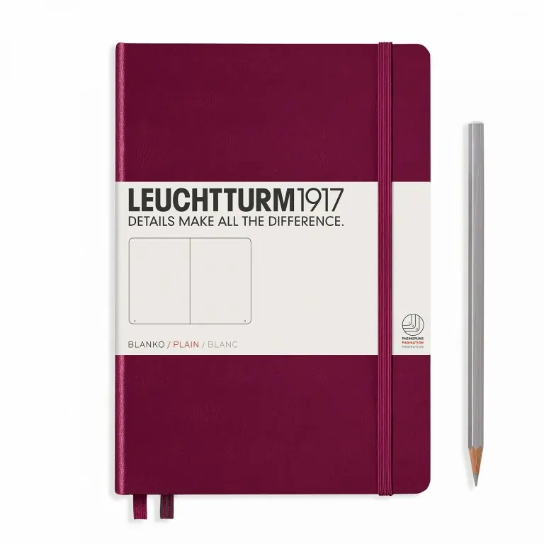 Leuchtturm1917 medium – plain – port red Nieuw
