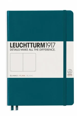 Leuchtturm1917 medium – plain – pacific Favoriet