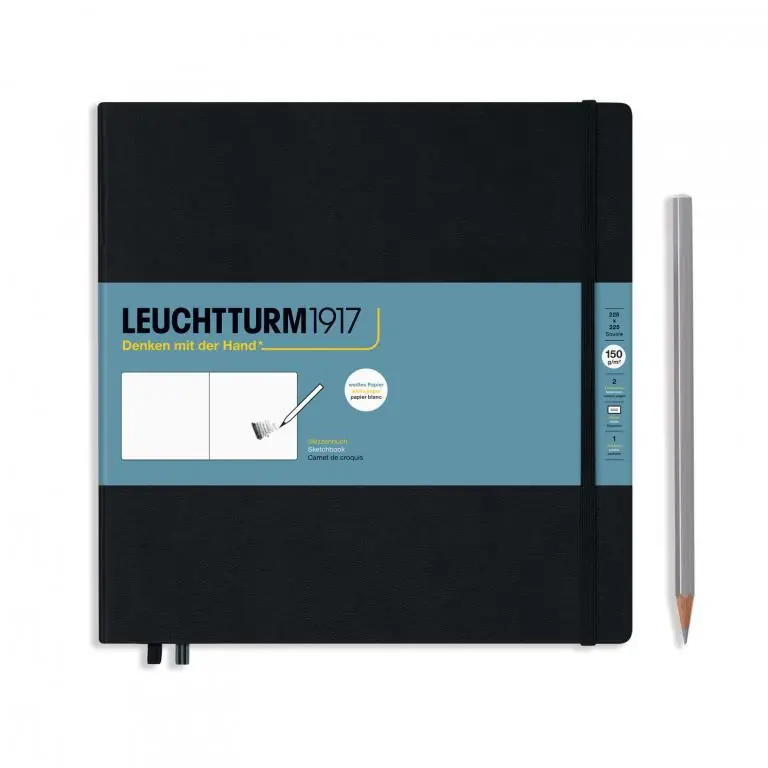 Leuchtturm1917 Sketch book 150gr square – zwart Gereduceerde Prijs