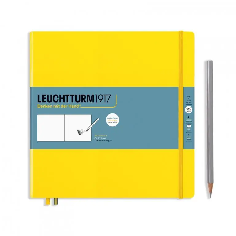Leuchtturm1917 sketch book 150gr square – lemon Betrouwbaar