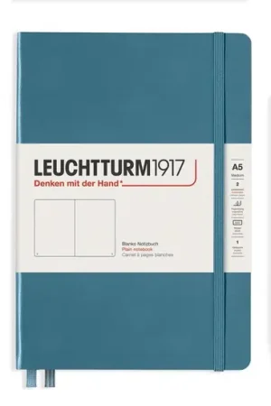 Leuchtturm1917 medium – blanco – stone blue Premium