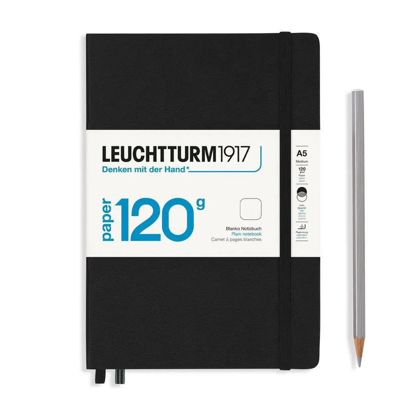 Voordeelprijs Leuchtturm1917 medium 120gr – plain – black