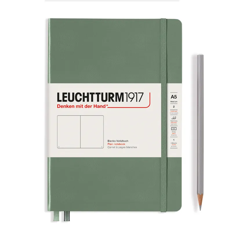 Leuchtturm1917 medium – plain – olive Fabrieksprijs